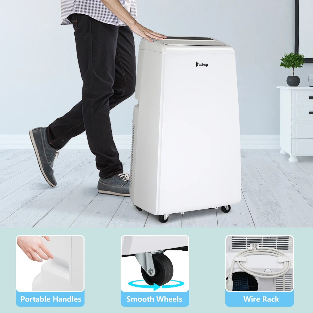 5100 BTU Portable Air Conditioner & Dehumidifier White E3395