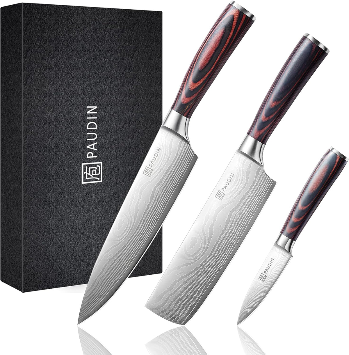 3 Pieces German High Carbon Stainless Steel Knife Set C597658
