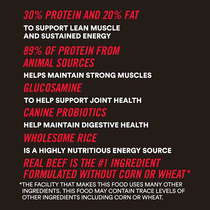 High-Protein Beef & Rice Recipe Dry Dog Food U149887