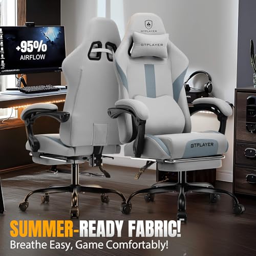 Coal-Black Gaming Chair with Foot Rest K713