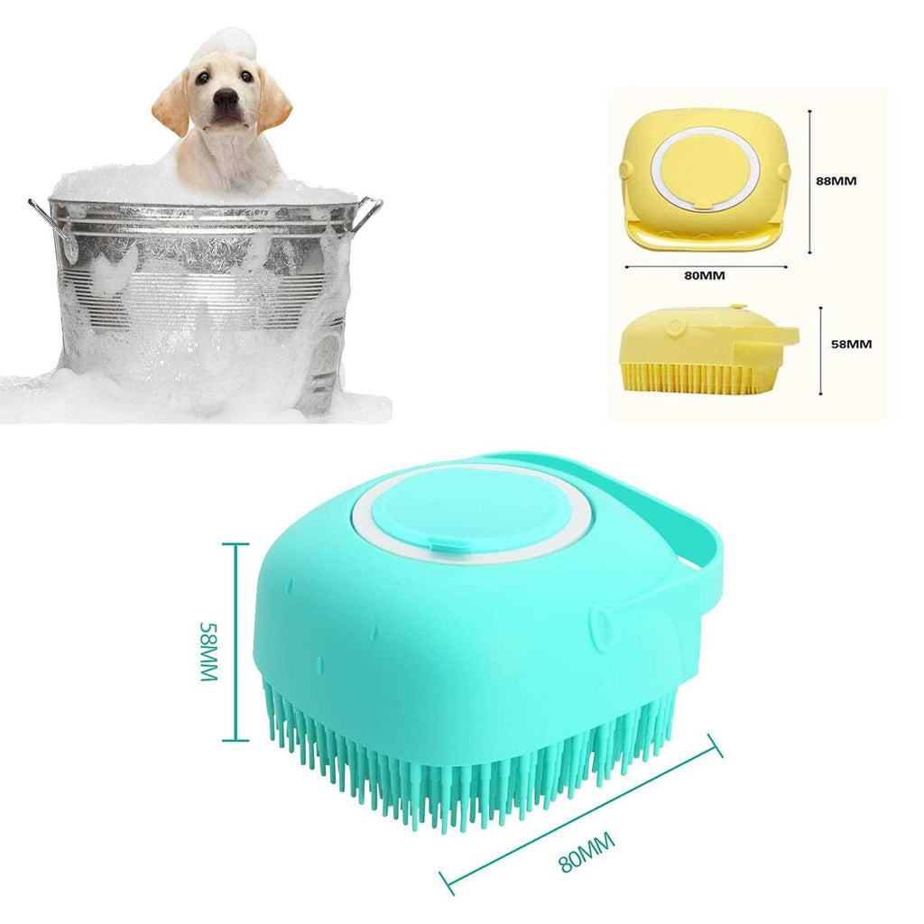 Pet Grooming Bath Massage Brush with Soap Dispenser L412891