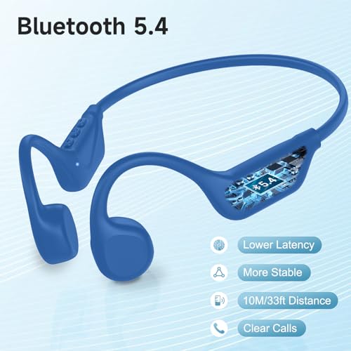 Bone Conduction Headphones Bluetooth 5.4 Open Ear Wireless with Mic IPX5 Waterproof V58094