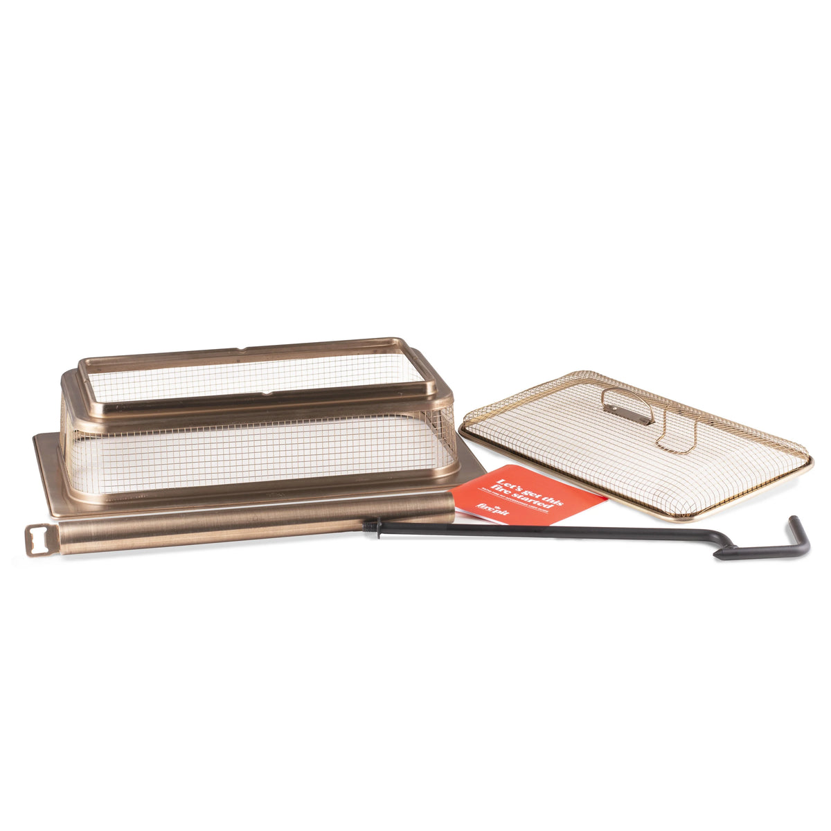 18 Inch Metal Fire Pit Screen and 2 Piece Poker H232