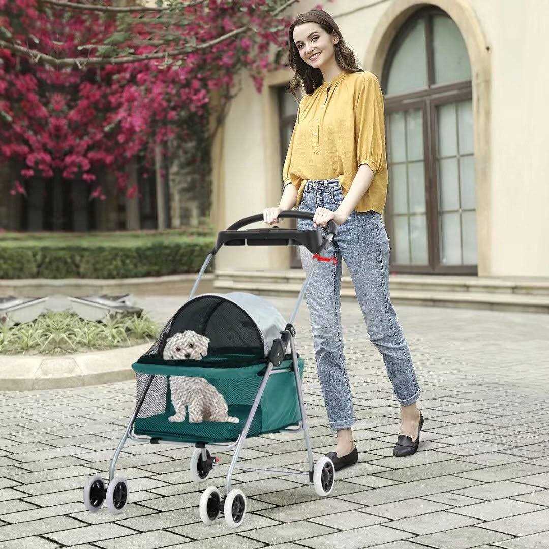 Folding Pet Stroller with Cup Holder Y9116