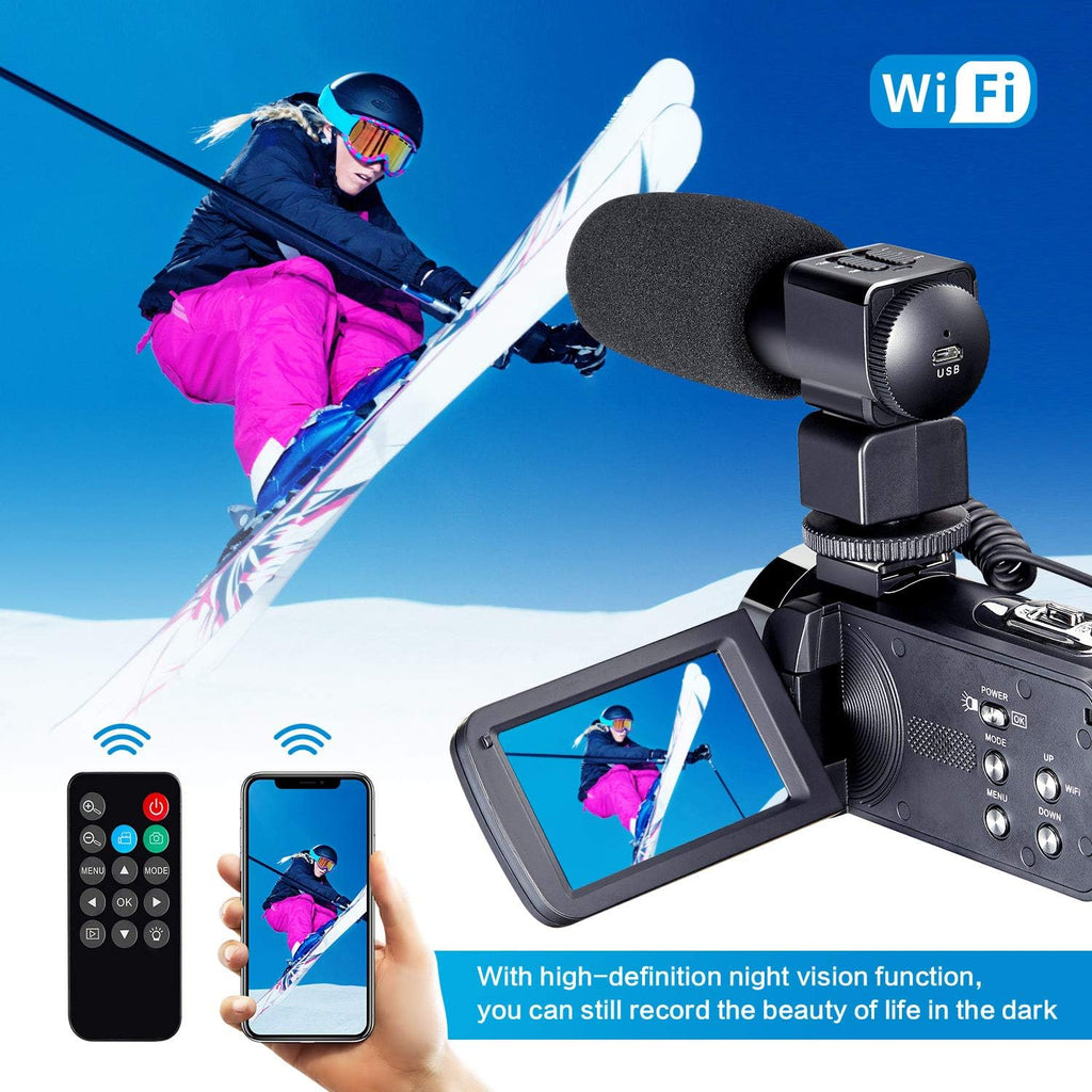 4K 48MP Camcorder with Microphone & Remote Control WiFi Digital Camera B38271