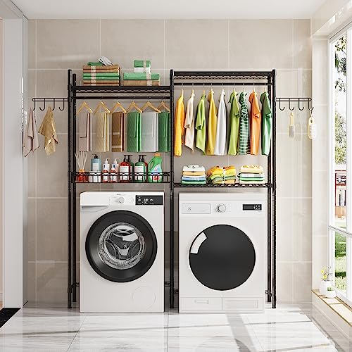 2 Tiers Adjustable Height Clothes Drying Rack H655