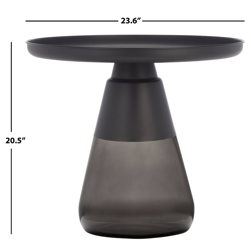 Black & Green Glass Base Table J66171