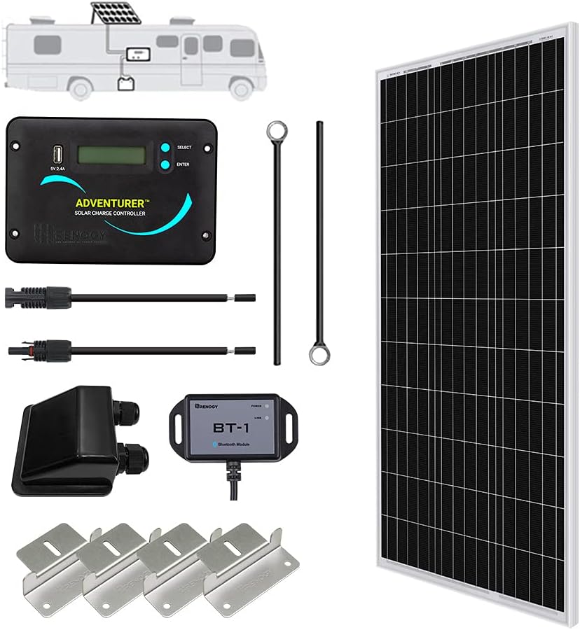 300 Watts 12 Volts Monocrystalline Solar RV Kit with 30A PWM Charge Controller U794
