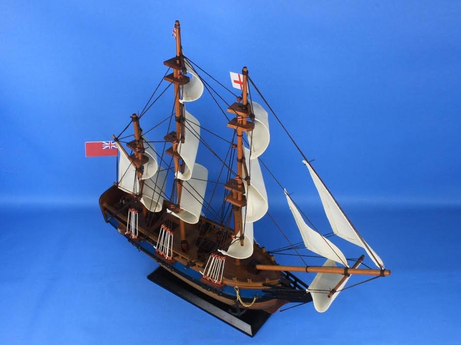 Wooden HMS Bounty Tall Model Ship I203