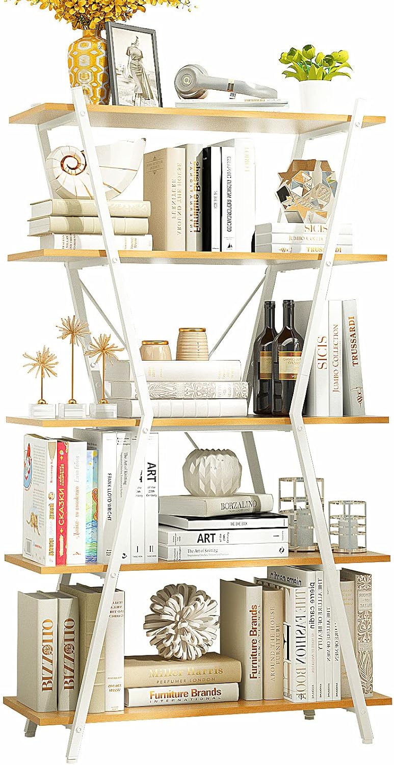 5 Tier Wood Bookshelf K867999