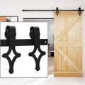 14FT Black Sliding Barn Door Hardware Kit N2194