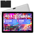 10.1 inch 4G LTE Tablet with SIM Card Slot, 64GB Storage, 1280x800 IPS, Dual Cameras F852413
