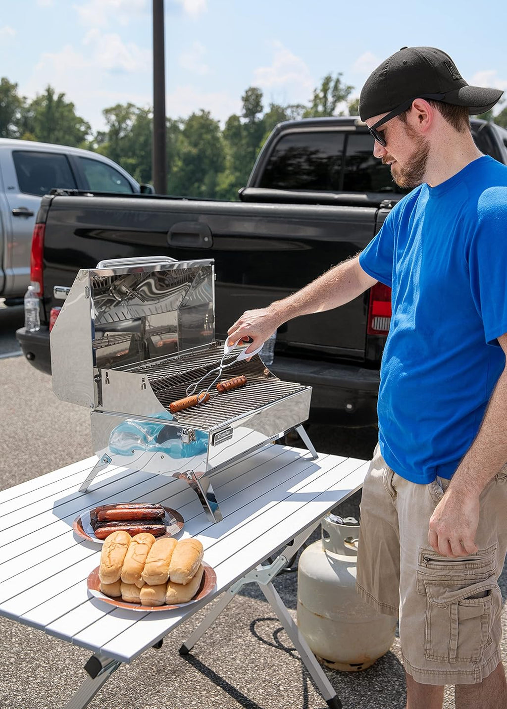 Aluminum Roll-Up Campsite Table with Carrying Bag S343