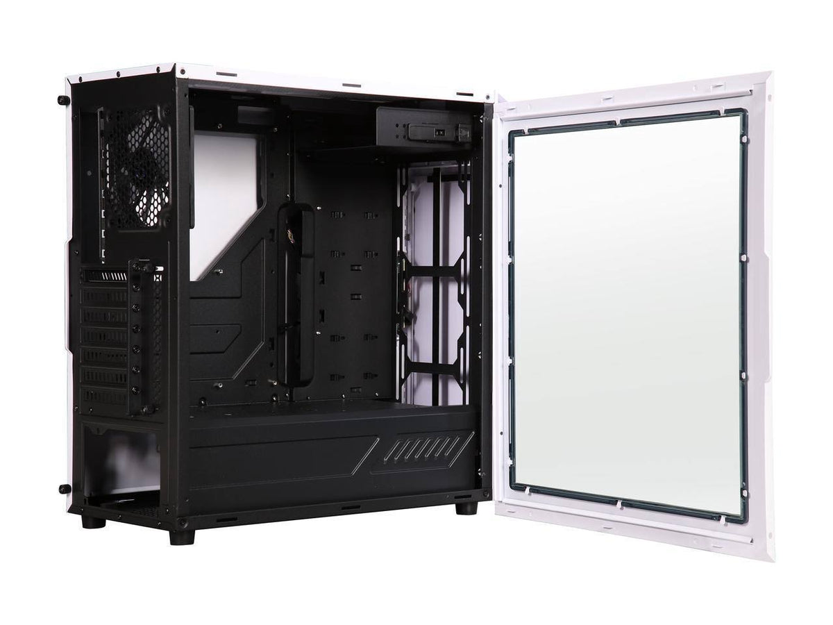 White Steel / Plastic ATX Tower Computer Case Q964707