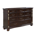 Brown 11 Drawer Wooden Dresser O778431