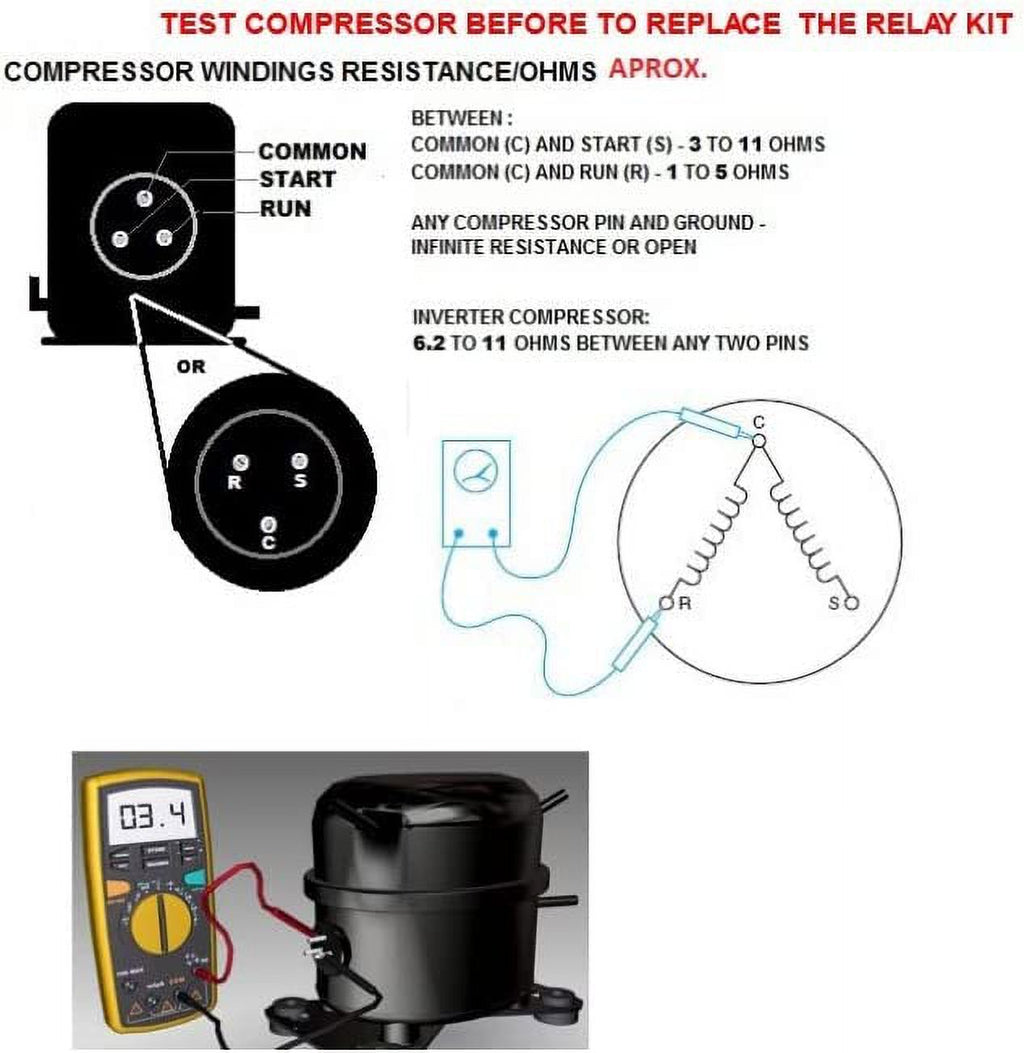 Refrigerator Start Relay & Overload Kit J751