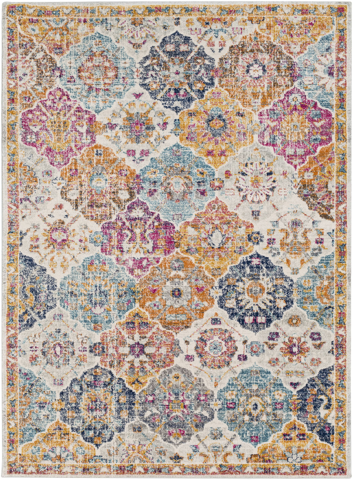 Rectangle Traditional Polypropylene Rug M950134
