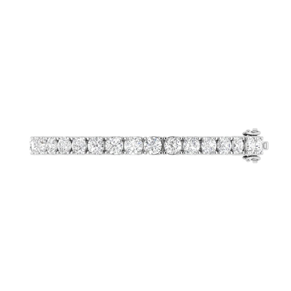 18k White Gold Plated Tennis Bracelet 4MM with Round Moissanite N4863