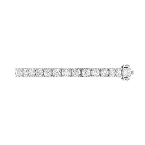 18k White Gold Plated Tennis Bracelet 4MM with Round Moissanite N4863