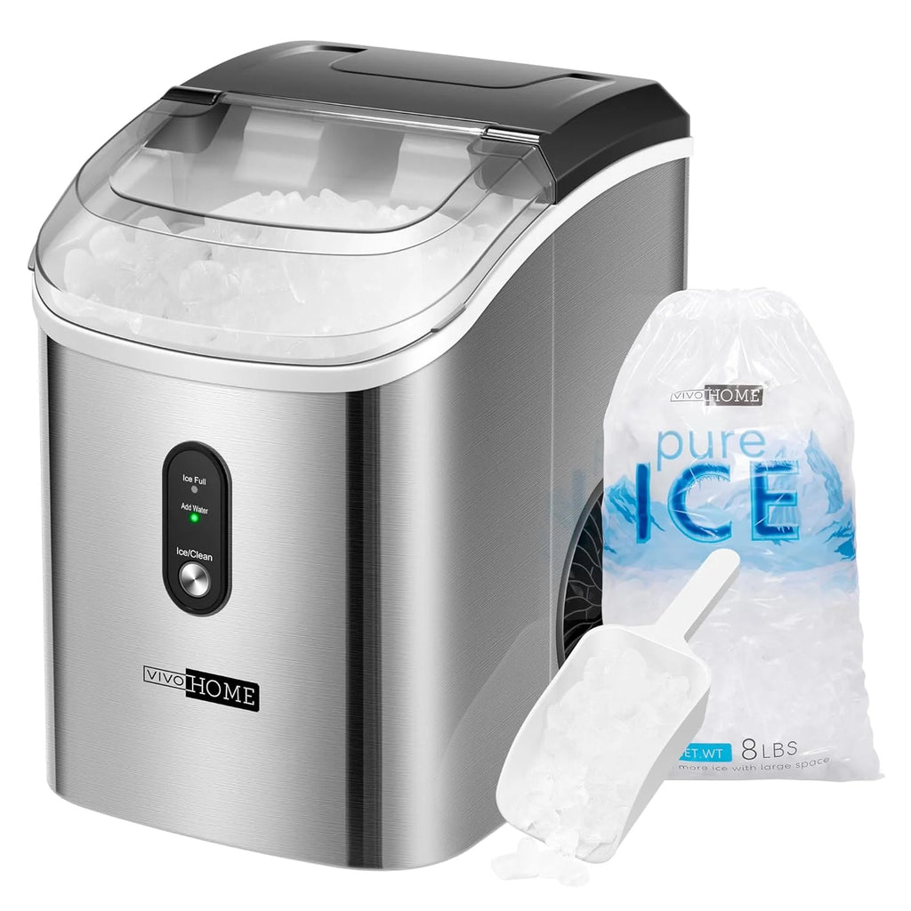 Countertop Nugget Ice Maker with Scoop and Self Cleaning Z310