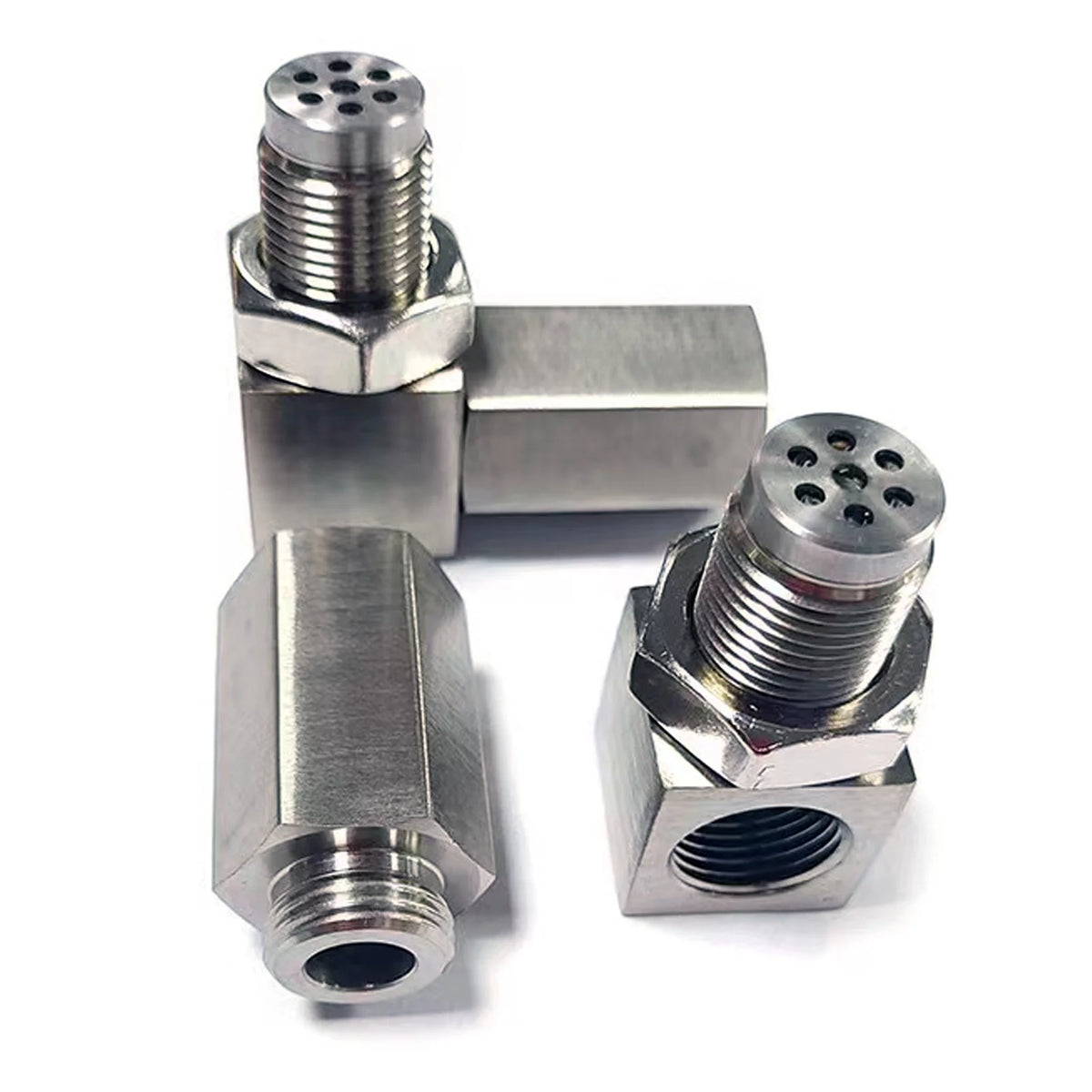5 Pcs M18x1.5 90-Degree 304 Stainless Steel 02 Sensor Adapter M67136