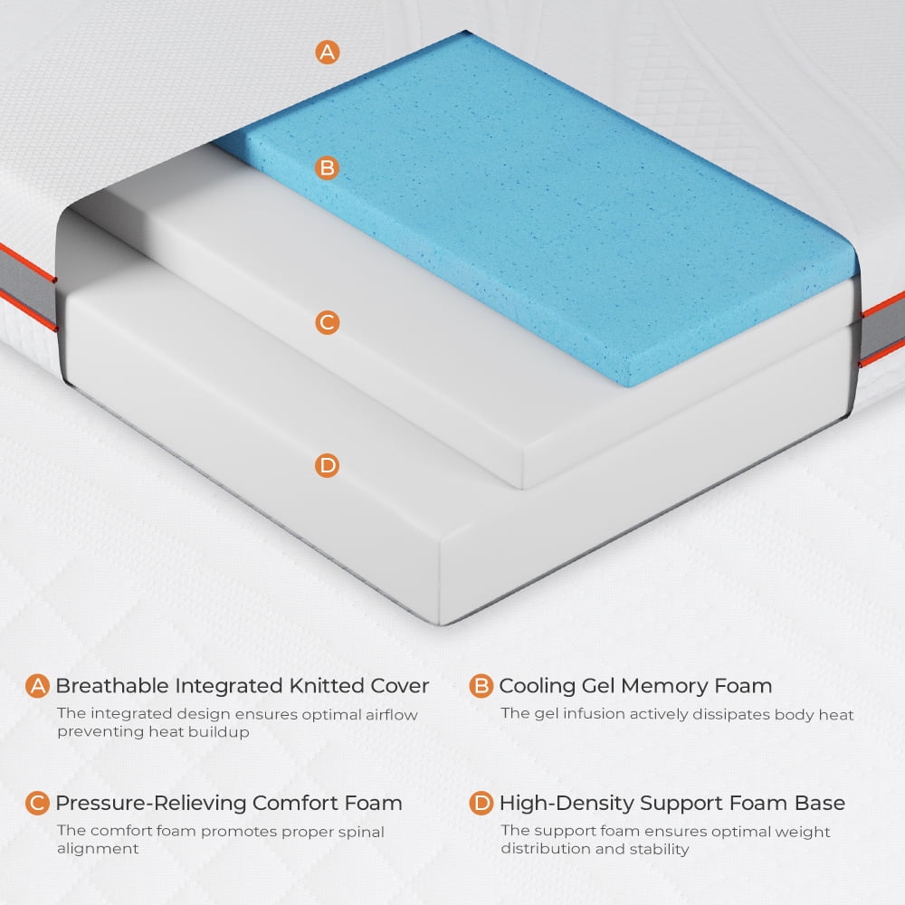 Queen Size Gel Memory Foam Mattress H32031