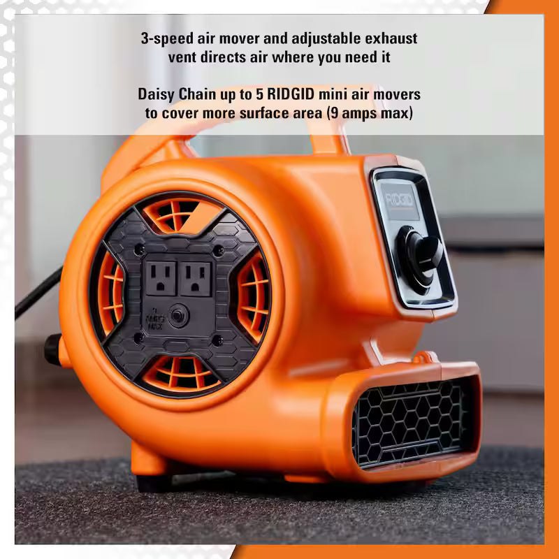 600 CFM 3-Speed Portable Blower Fan Air Mover Z76810