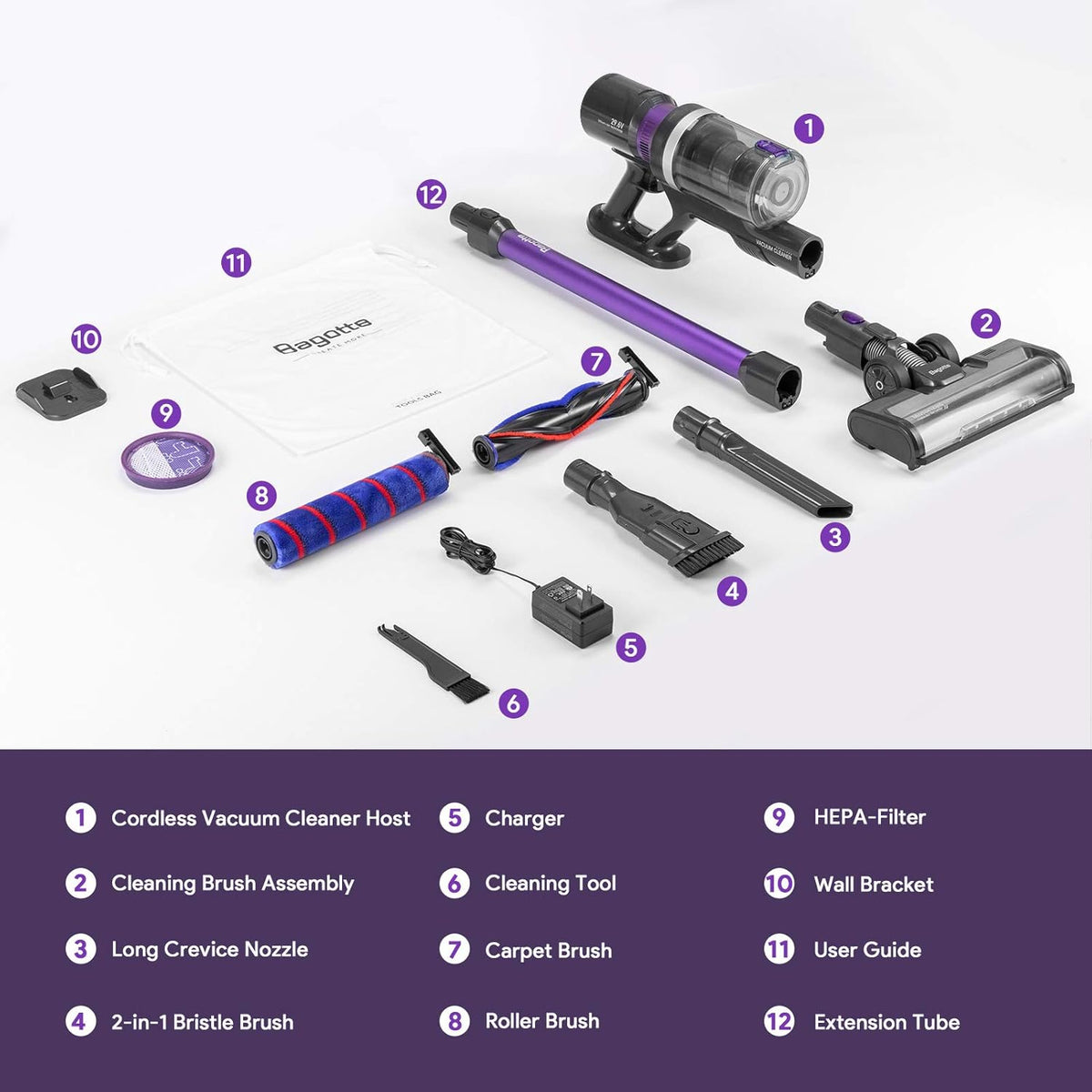 Cordless Stick Vacuum 25Kpa 400W 8 in 1 B83633