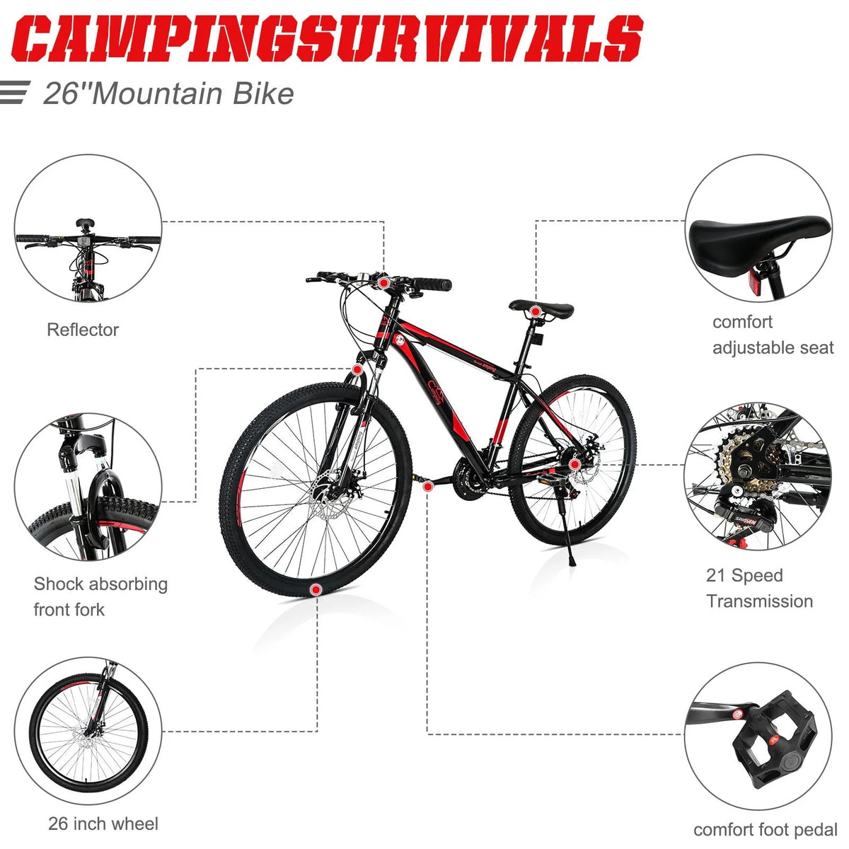 Lightweight 21-Speed Mountain Bike D59731