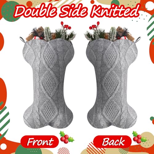 4 Pack 18 Inch Knitted Dog Christmas Stockings V52316