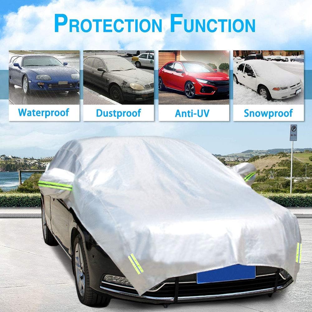 Half Car Cover with Cotton All Weather Waterproof Universal Car Half Cover K32947