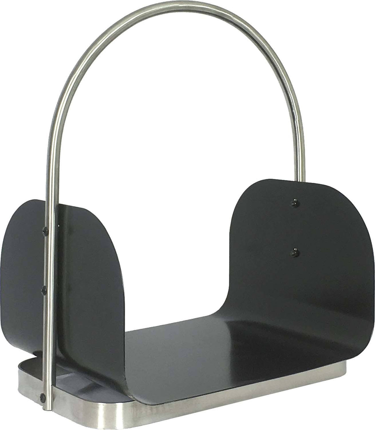 Black and Stainless Steel Log Holder X653037