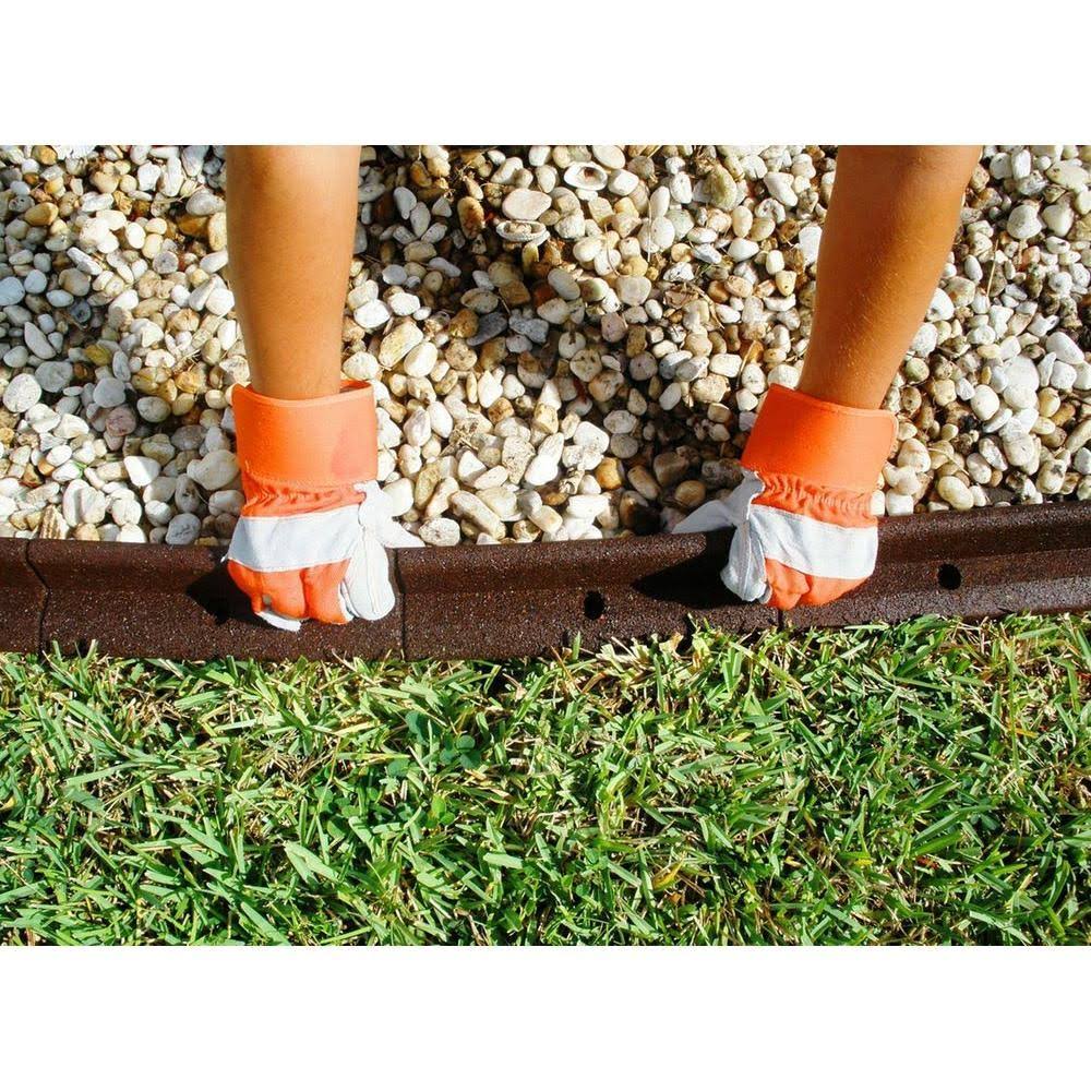 Green Rubber Landscape Edging 48-Count B96628