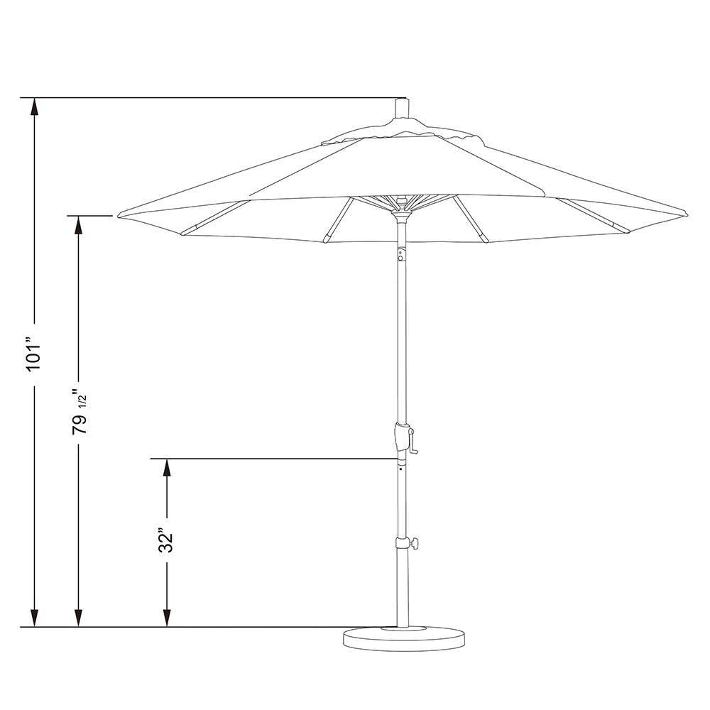 Forest Green Patio Umbrella Q214