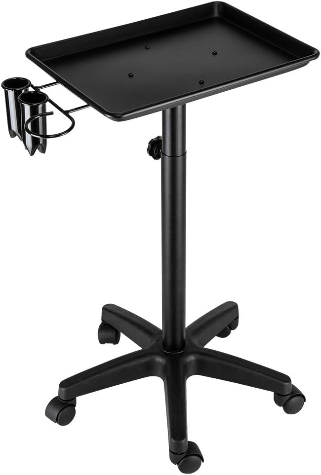 Salon Rolling Color Tray Cart on Wheels with Accessory Caddy R78844