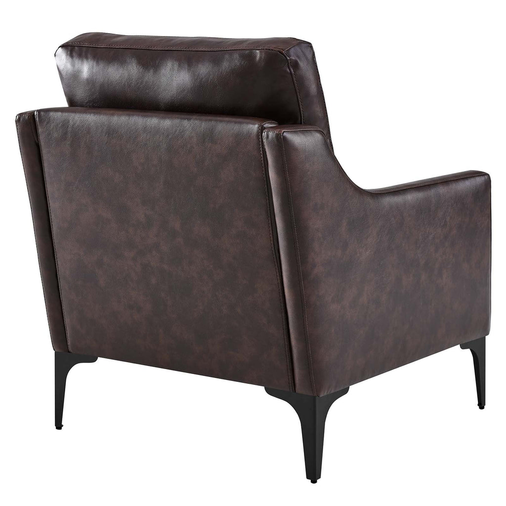 Brown Leather Armchair V62897