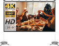 120 Inch 16:9 Portable Projector Screen with Stand and Carry Bag I816