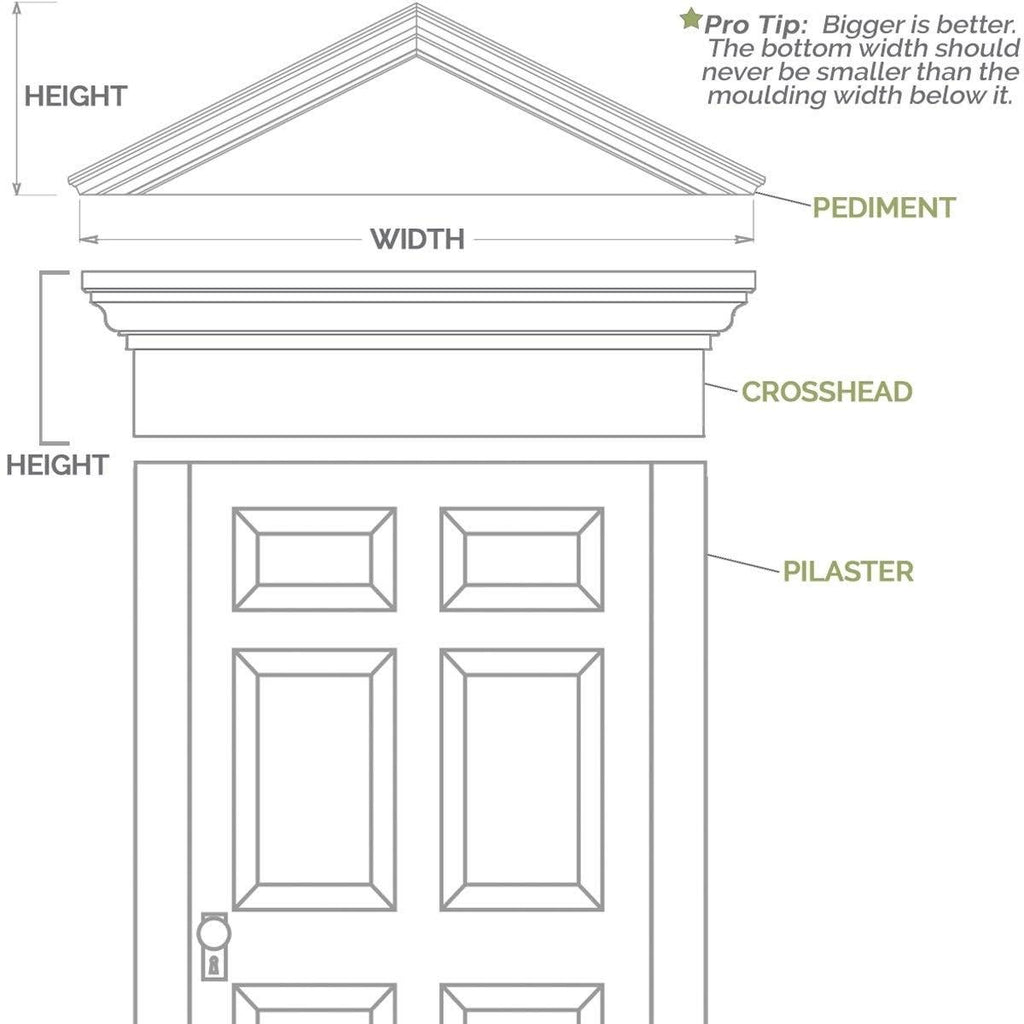 Two Equal Flat Panel PVC Pilaster with Decorative Capital & Base (Pair) O32021