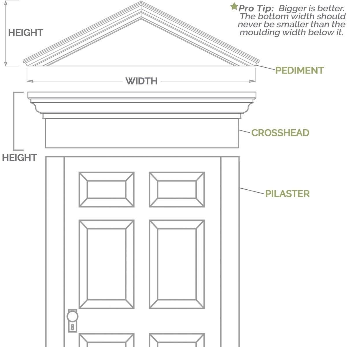 Two Equal Flat Panel PVC Pilaster with Decorative Capital & Base (Pair) O32021