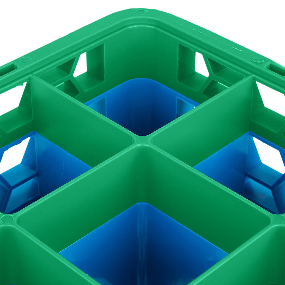 Green Color-Coded Glass Rack with 1 Extender Q37251