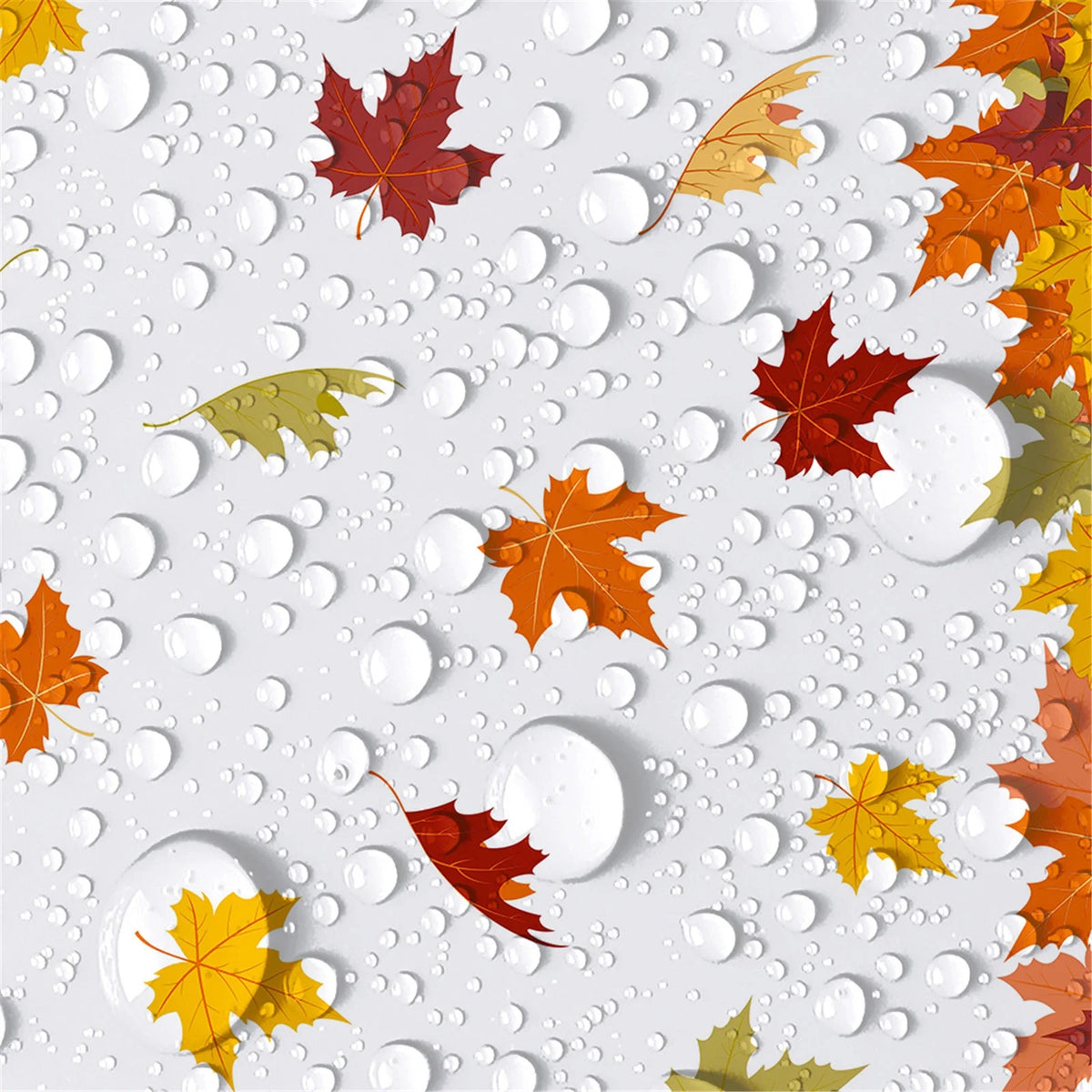 4.5x 9 FT Plastic Fall Leaf Tablecloth G5441