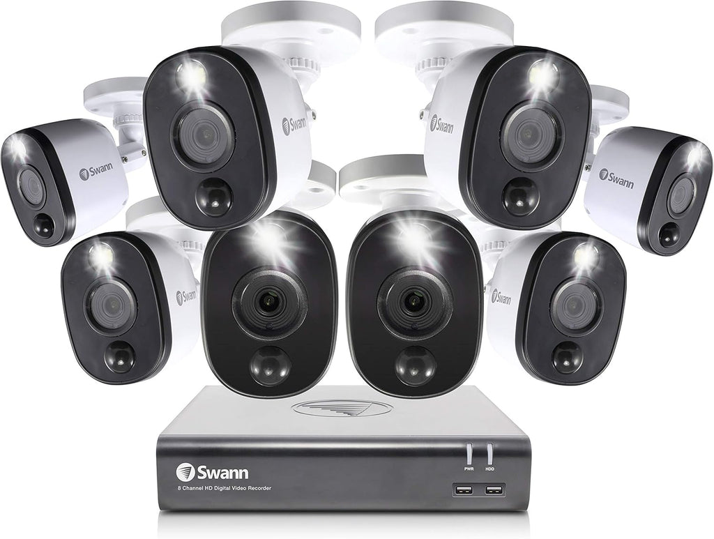 8 Channel 8 Bullet Camera 1080p HD DVR Wired CCTV System Y1550