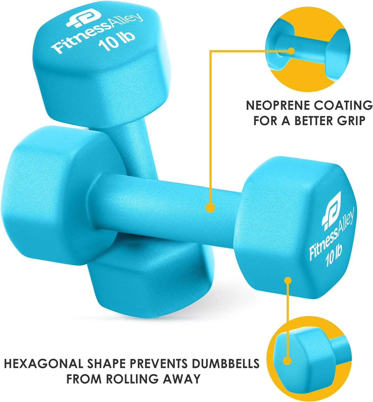 Neoprene Coated Dumbbells Set of 2 17.5 Pounds Y163637