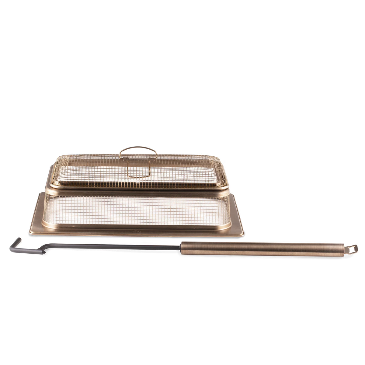 18 Inch Metal Fire Pit Screen and 2 Piece Poker H232