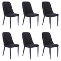 Black Faux Leather Dining Chair Set of 6 N440937