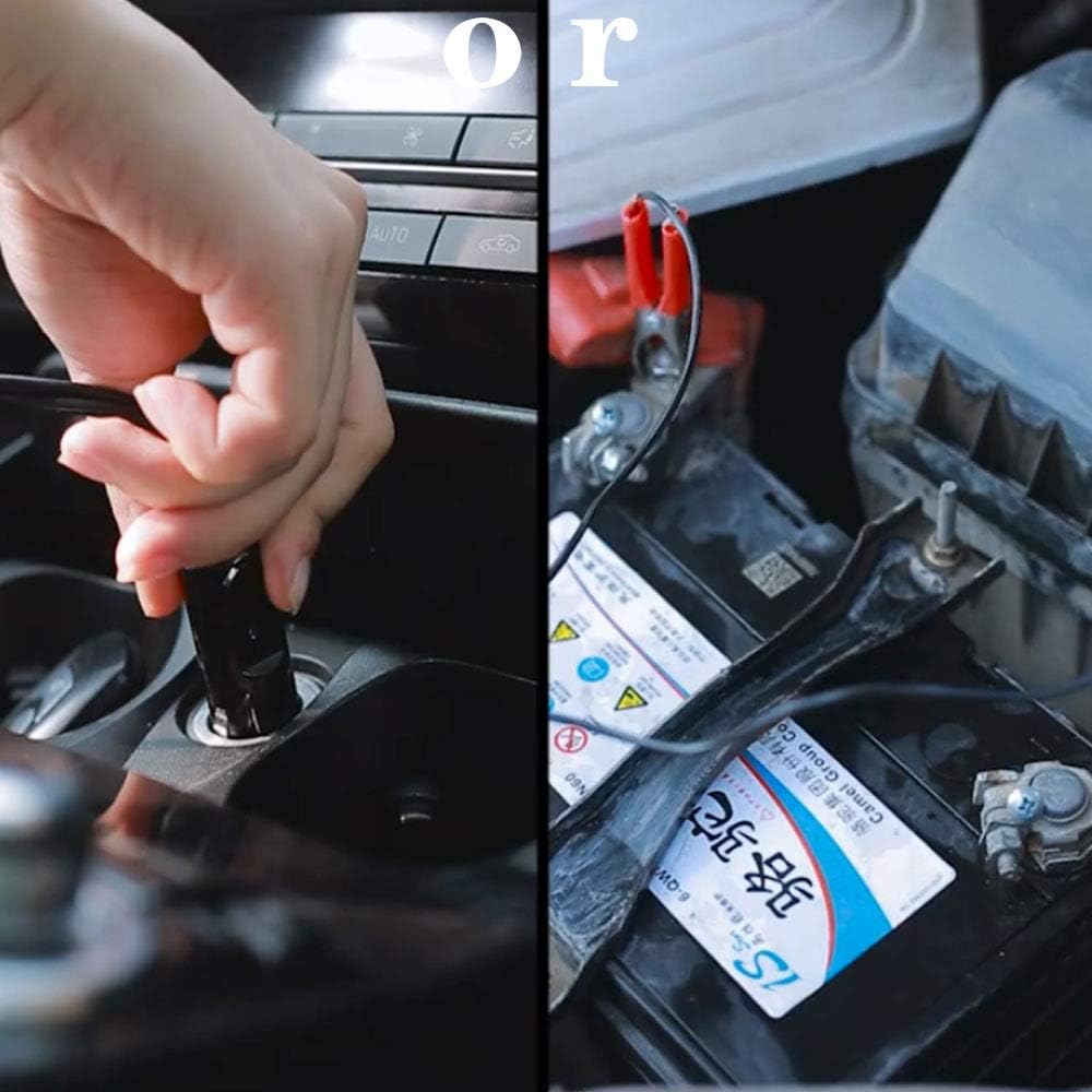12V 150 PSI Double Cylinder Tire Inflator Air Compressor with LED Light and Storage Bag P310818