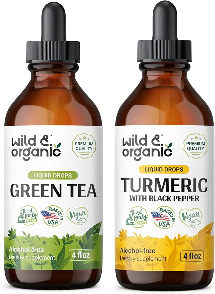 Green Tea Tincture 4 fl oz & Turmeric Tincture 4 fl oz W8908