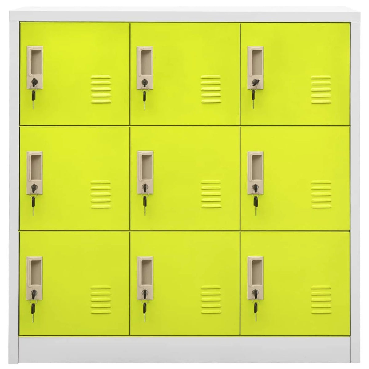 Green 9 Lockable Storage Cabinet Steel File Cabinet Q473130