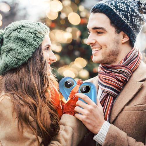 Hand Warmers Rechargeable 2 Pack with Dual-Sided Heating, LED Display & Flashlight J383