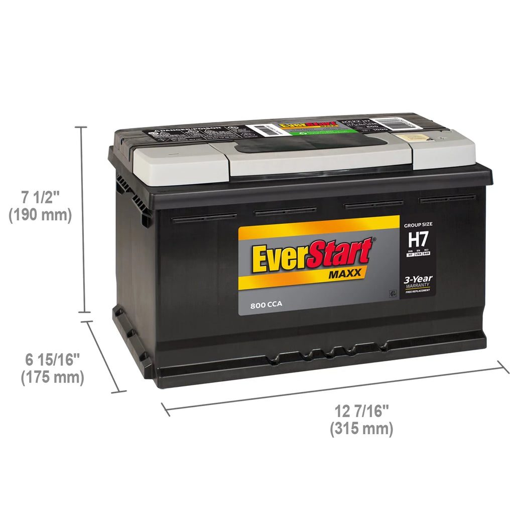 Lead Acid Automotive Battery Group Size H7 12 Volt 800 CCA K2869